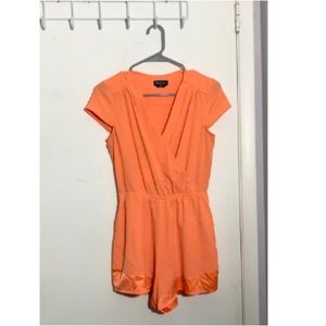 Bebe Orange silk Romper